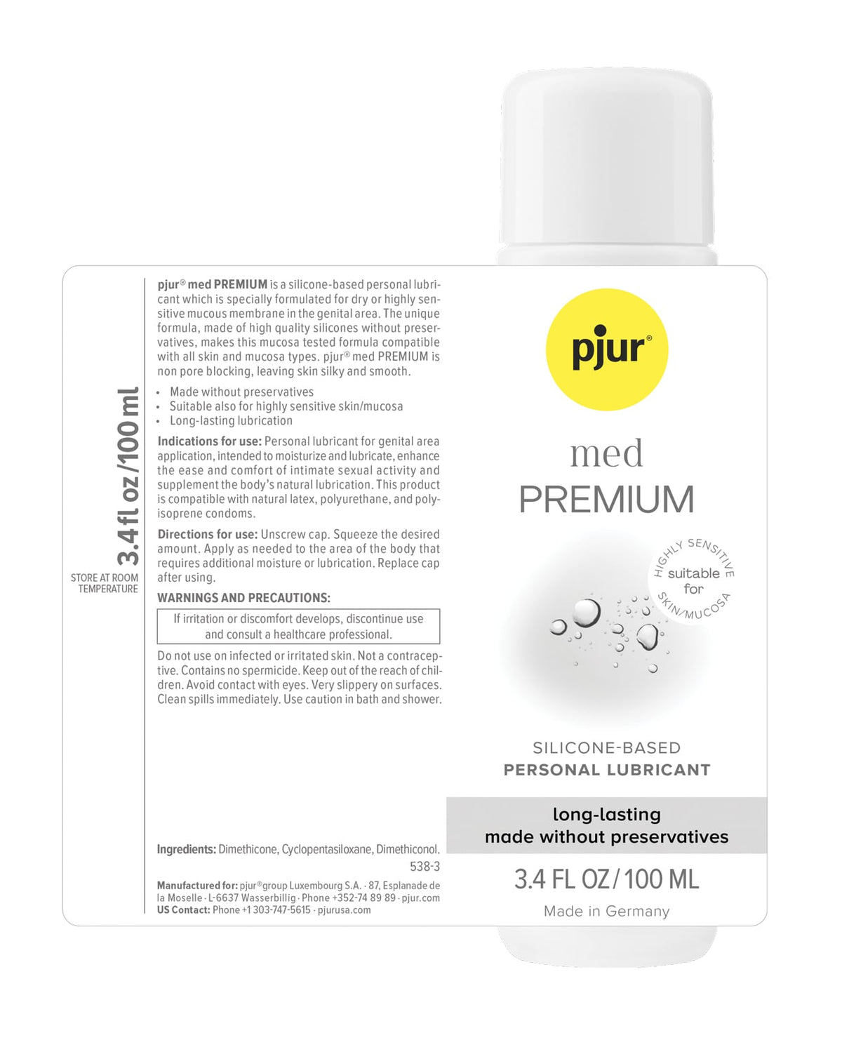 Med Premium Glide Concentrated Silicone Personal Lubricant – product image 2 – SKU 6762-14