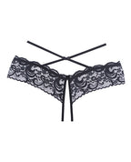Adore Dare Me Cross Waist Open Lace Panty Black O/S – product image 4 – SKU AA1099-BK-OS