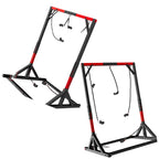 Metal Bondage Restraint Frame with Chains, Cuffs and Stool – image 1