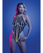 Solar Flare Flash Reflective Binding Halter Tie Teddy – product image 1 – SKU FTGL2542-BK-ML