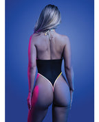 Solar Flare Flash Reflective Binding Halter Tie Teddy – product image 2 – SKU FTGL2542-BK-ML