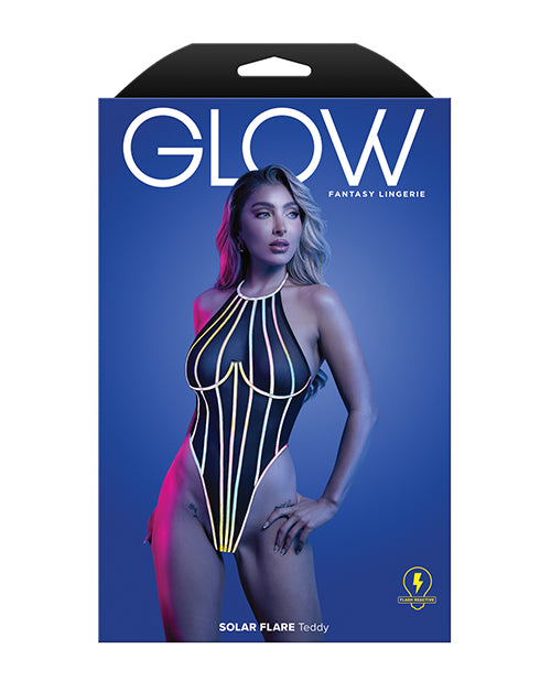 Solar Flare Flash Reflective Binding Halter Tie Teddy – product image 3 – SKU FTGL2542-BK-ML