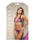 Opulence Shimmer Mesh Halter Top & Panty w/Pearl Details – product image 3 – SKU FTOP2428-PR-SM