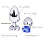 Stainless Steel Anal Plug with Crystal Heart – image 5