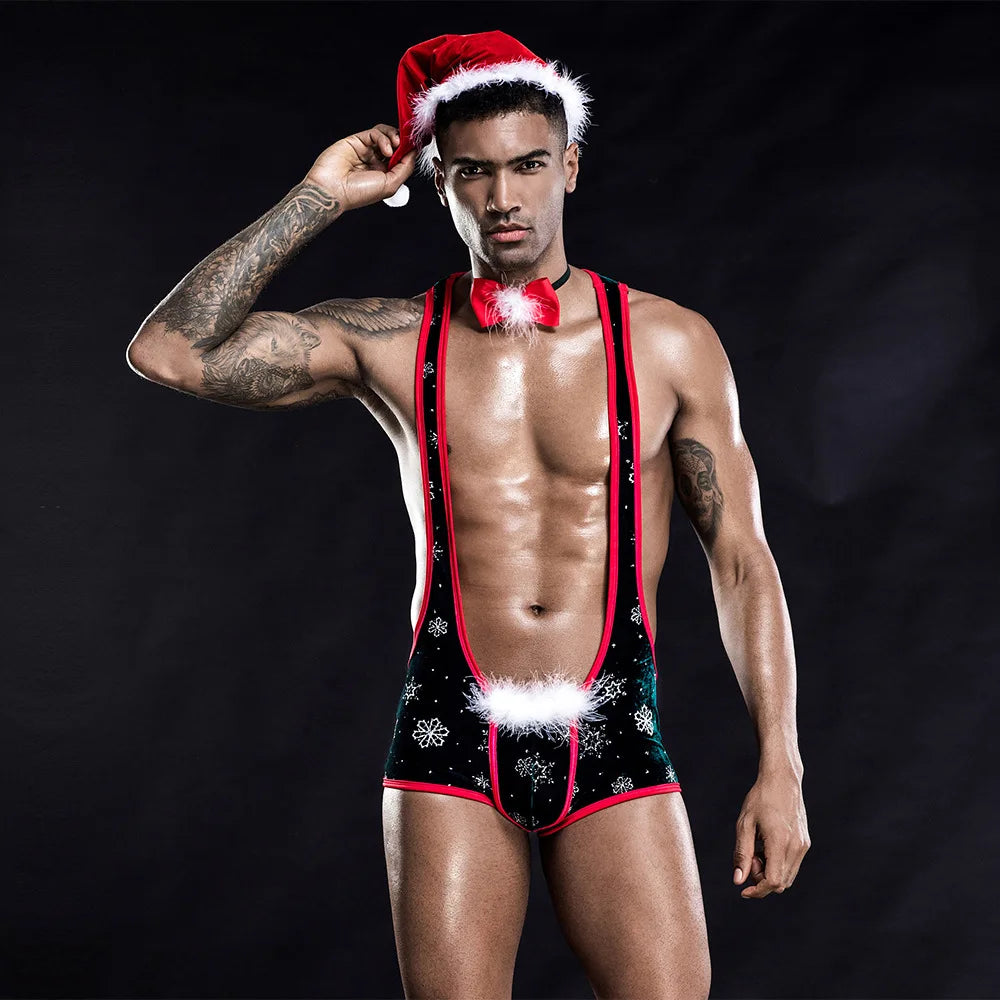 Men's Jungle Minkini Santa Claus Outfit Set – image 3