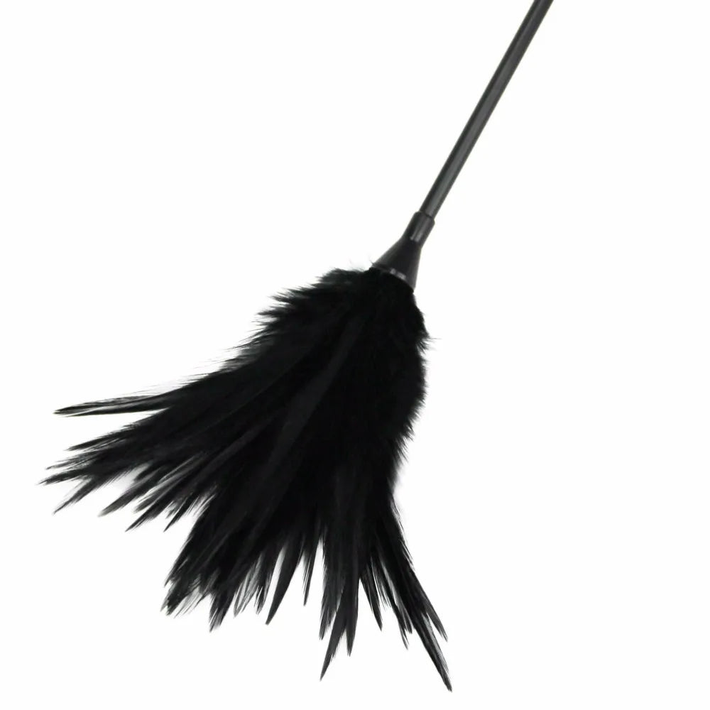 Feather Tickling Whip for BDSM and Bondage Play, 33cm – image 3