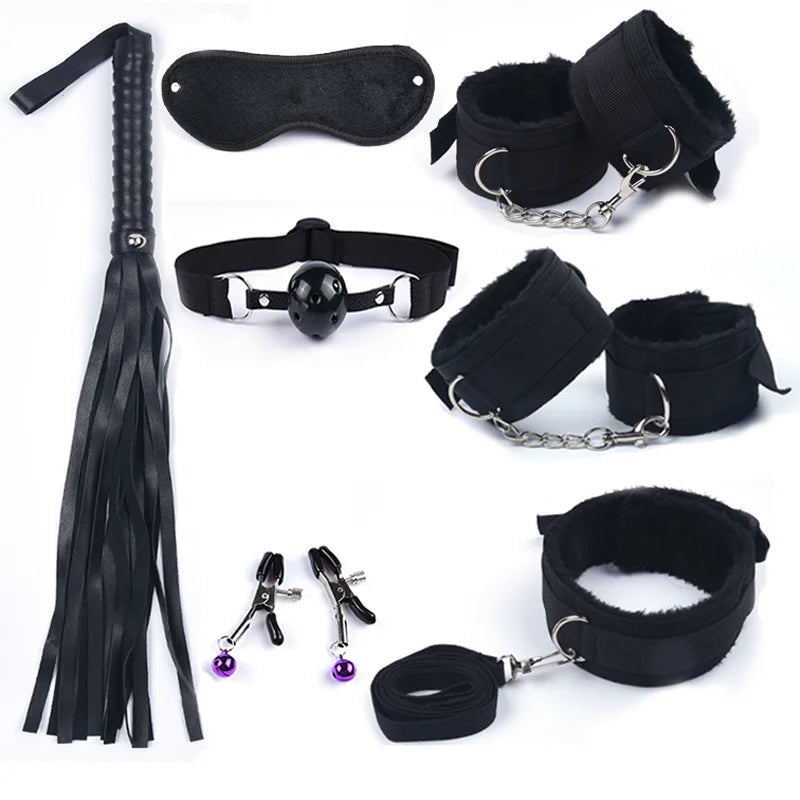 BDSM Bondage Set with Rabbit-Tail Plug and 10-Speed Vibrator – image 6