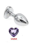 Stainless Steel Anal Plug with Crystal Heart – image 7