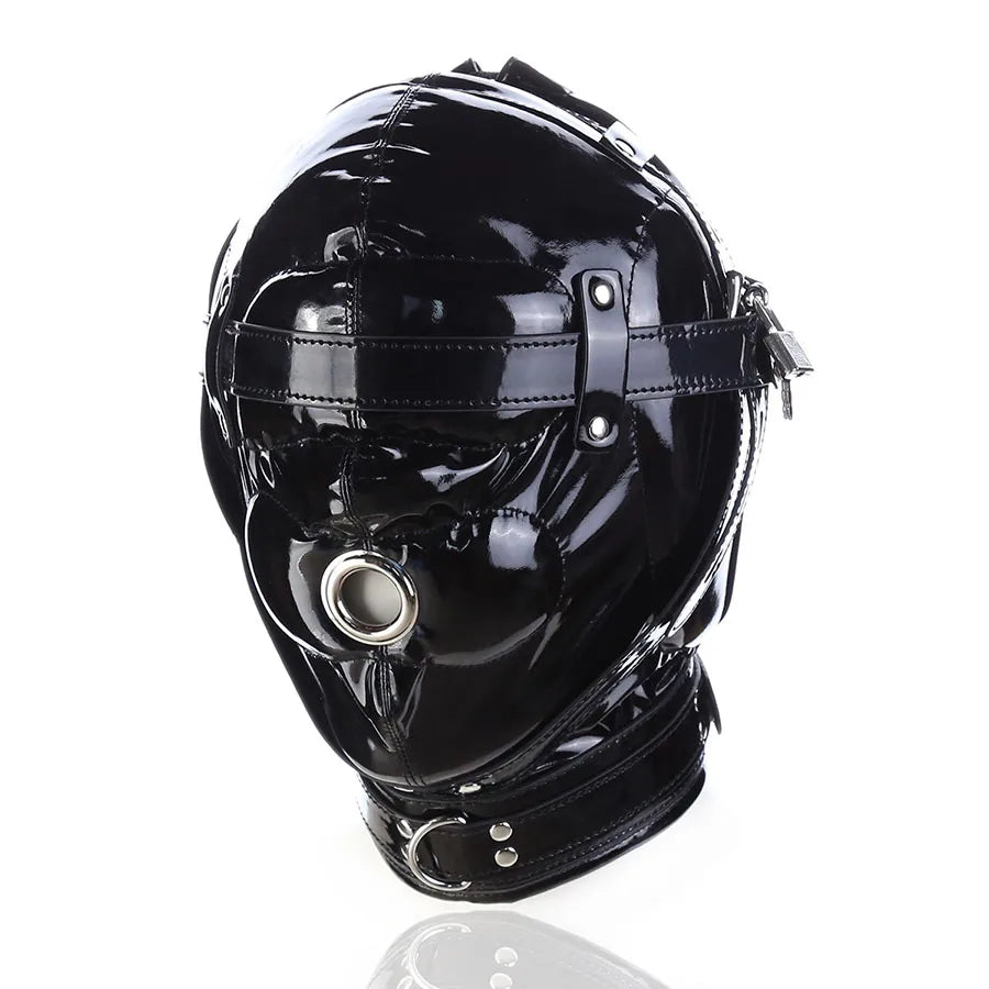 Leather Padded BDSM Head Harness Mask – image 3
