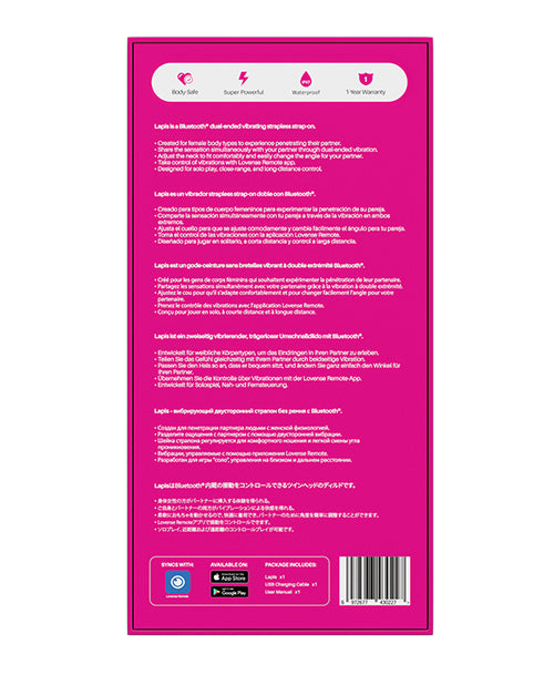Lapis Vibrating Strapless Strap On – product image 7 – SKU LOV0227