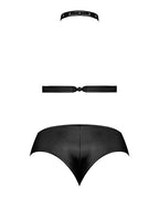 Lust Juno Top w/Velcro Choker Neck & Mini Short Black  S/M – product image 5 – SKU LST244-BK-SM