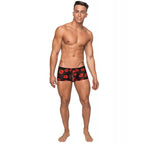 Kiss Me Stretch Mesh Mini Short Blk/Rd SM – product image 1 – SKU MP145232-BR-S0
