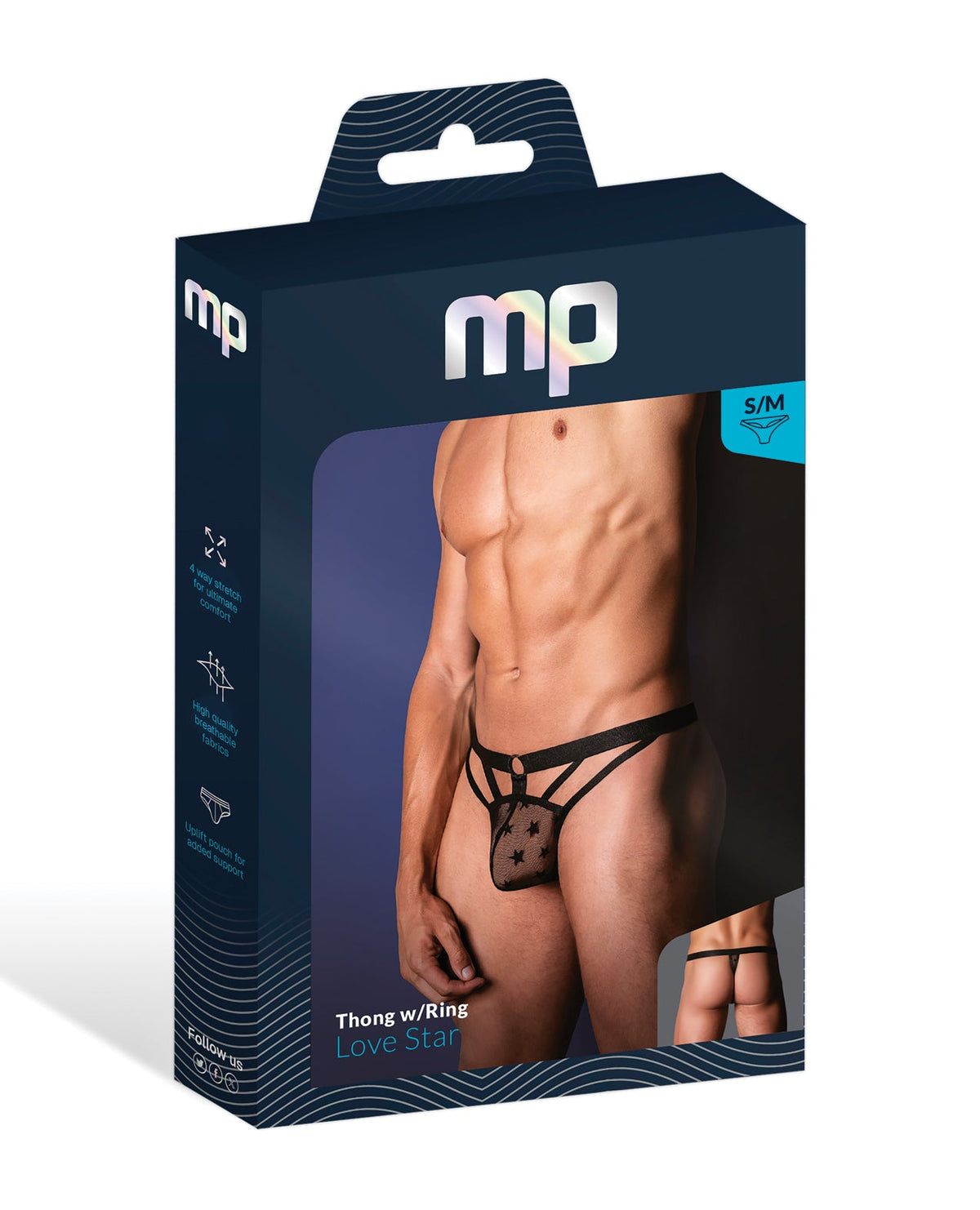 Love Star Thong w/Ring – product image 3 – SKU MP416291-BK-SM
