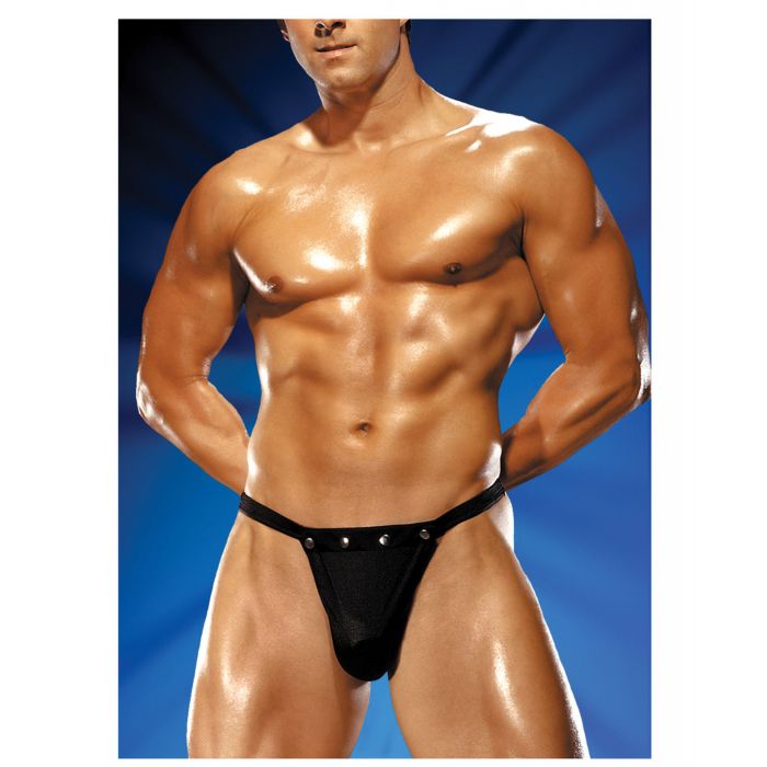 Rip off Thong w/Studs Black L/XL – product image 1 – SKU MP810-BK-LX
