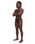 Leather Taurus Adjustable Buckle Thong Black O/S – product image 2 – SKU MPL542266-BK-OS