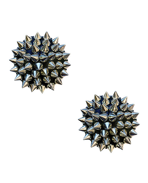 Burlesque Bowser Spike Pleather Reusable Silicone Pasties – product image 1 – SKU NN-SNM017