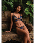 After Midnight Lace Embroidered Metallic Peony Bralette & Thong 2 pc Set – product image 3 – SKU ROLI1037-BB-X0