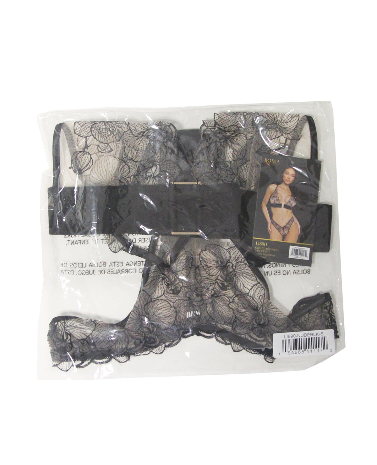 Orchid Blossom Bralette w/Thong 2 pc Set – product image 3 – SKU ROLI890-BND-L0