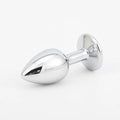 Stainless Steel Anal Plug with Colored Crystal Accent – image 6