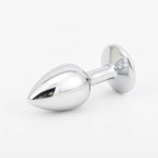 Stainless Steel Anal Plug with Colored Crystal Accent – image 6