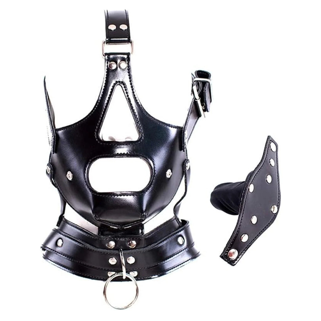 Head Harness Dildo Gag Mask with Removable Insert – image 1