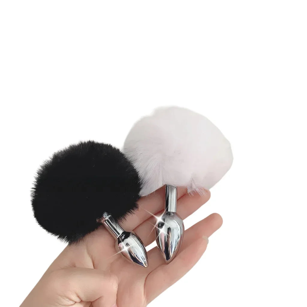 Rabbit Tail Anal Plug with Pull Beads – image 4