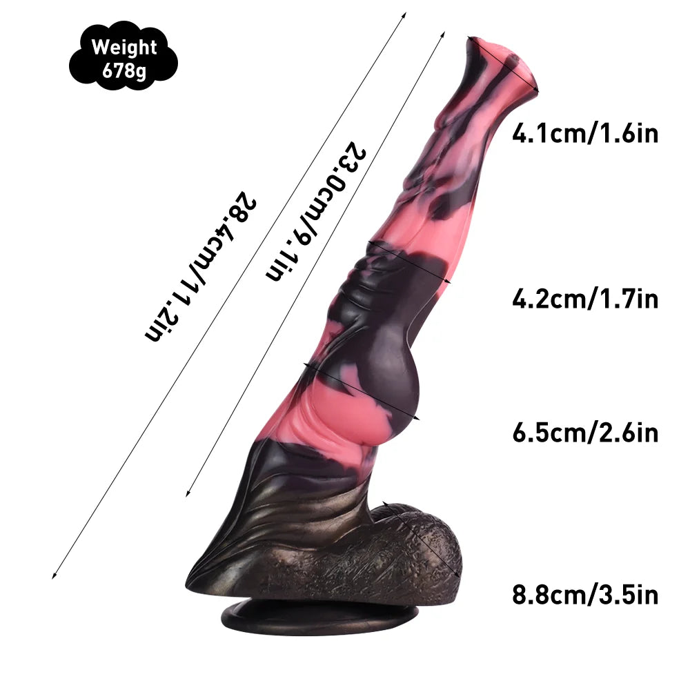 Soft Silicone Horse Dildo with Suction Cup – image 2