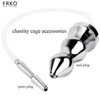 Metal Anal Plug and Chastity Cage Accessory – image 3