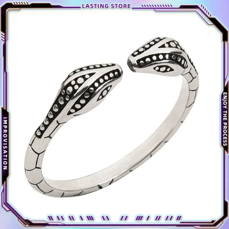 Penis and Scrotum Restraint Ring, Stainless Steel Snake Head – image 2