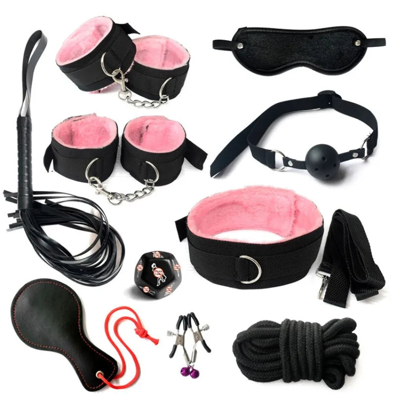BDSM Bondage Restraint Set with Cuffs, Gag and Rope – image 4