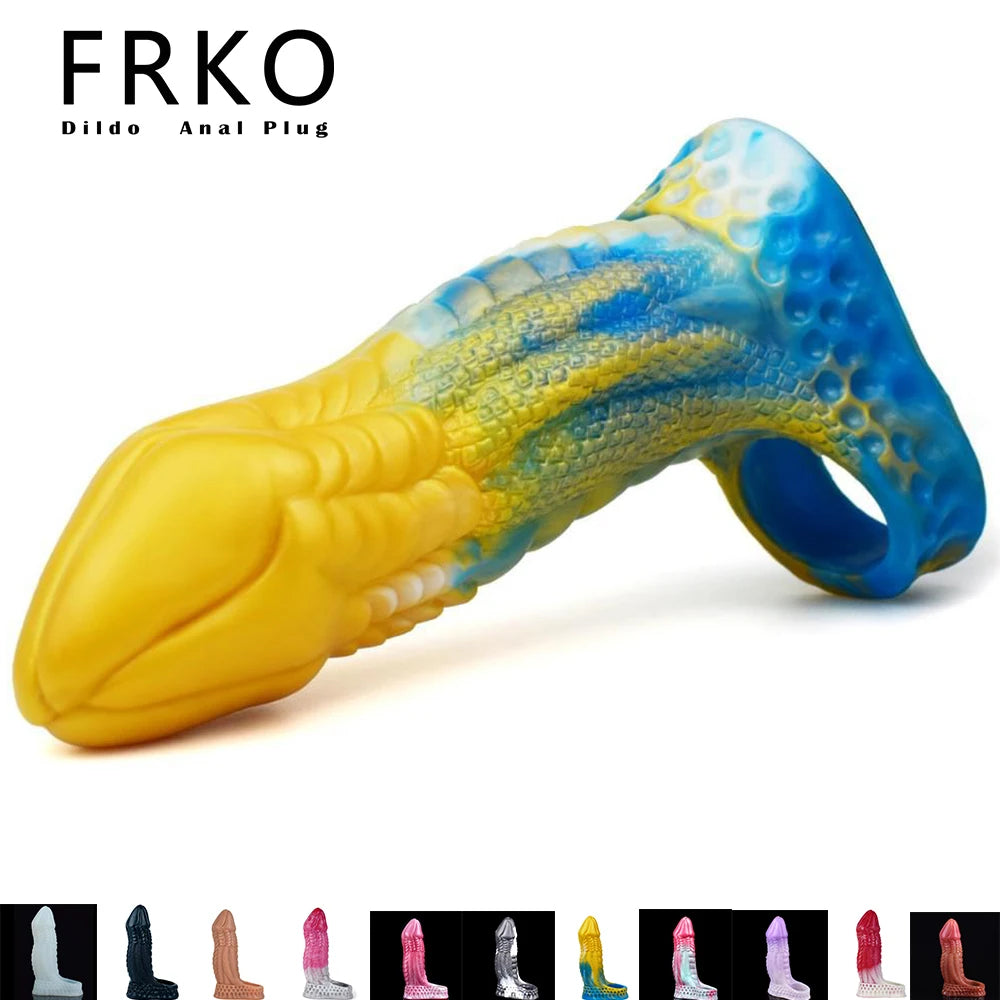Silicone Dragon Ripple Penis Sleeve with Ring – image 5