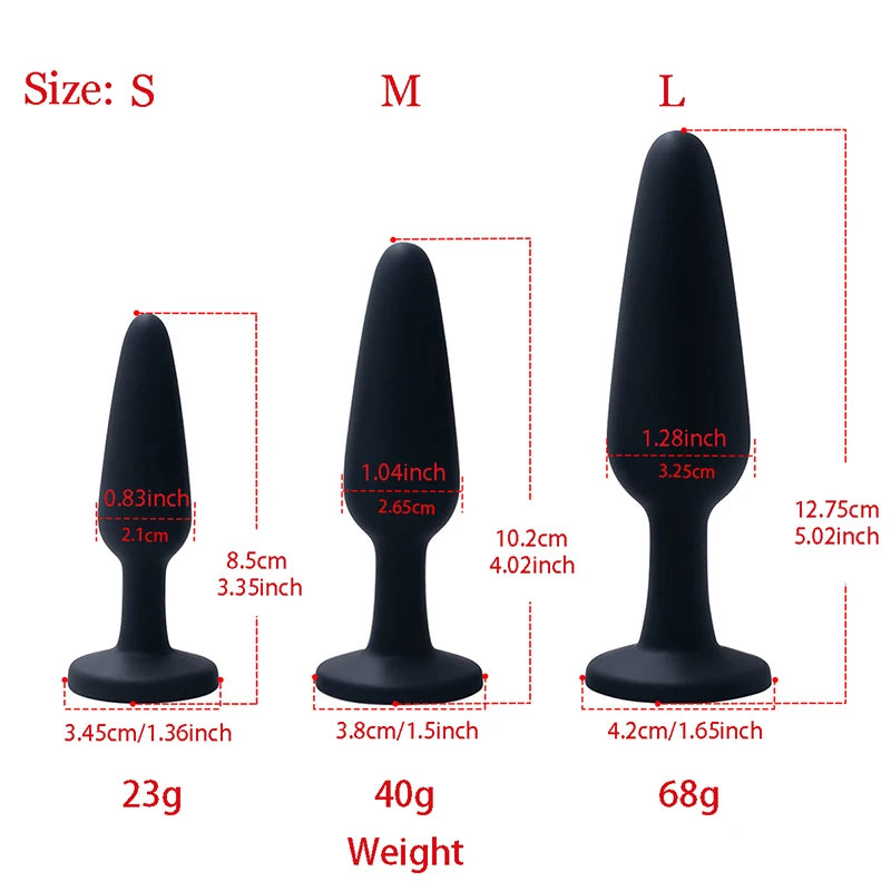 Silicone Anal Plug with Crystal Base – image 5