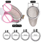 Soft Mesh Male Chastity Cage with Stainless Steel Ring – image 6