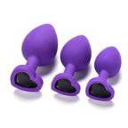 Silicone Anal Training Plug with Heart Crystal – image 6