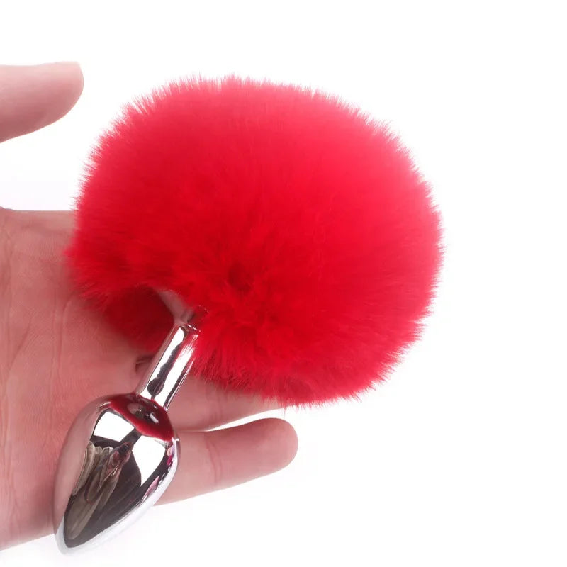 Rabbit Tail Anal Plug with Pull Beads – image 5