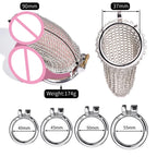 Soft Mesh Male Chastity Cage with Stainless Steel Ring – image 5