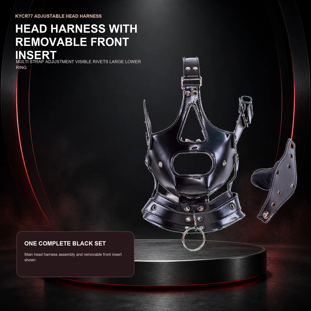 Head Harness Dildo Gag Mask with Removable Insert – image 2