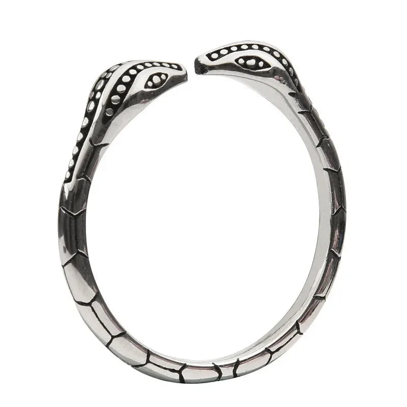 Penis and Scrotum Restraint Ring, Stainless Steel Snake Head – image 3