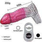 Silicone Dragon Ripple Penis Sleeve with Ring – image 6