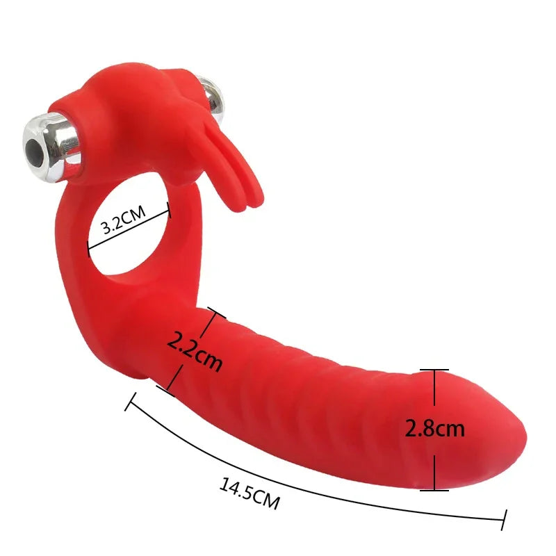 Strap-On Vibrator for Double Penetration with Anal Beads – image 3