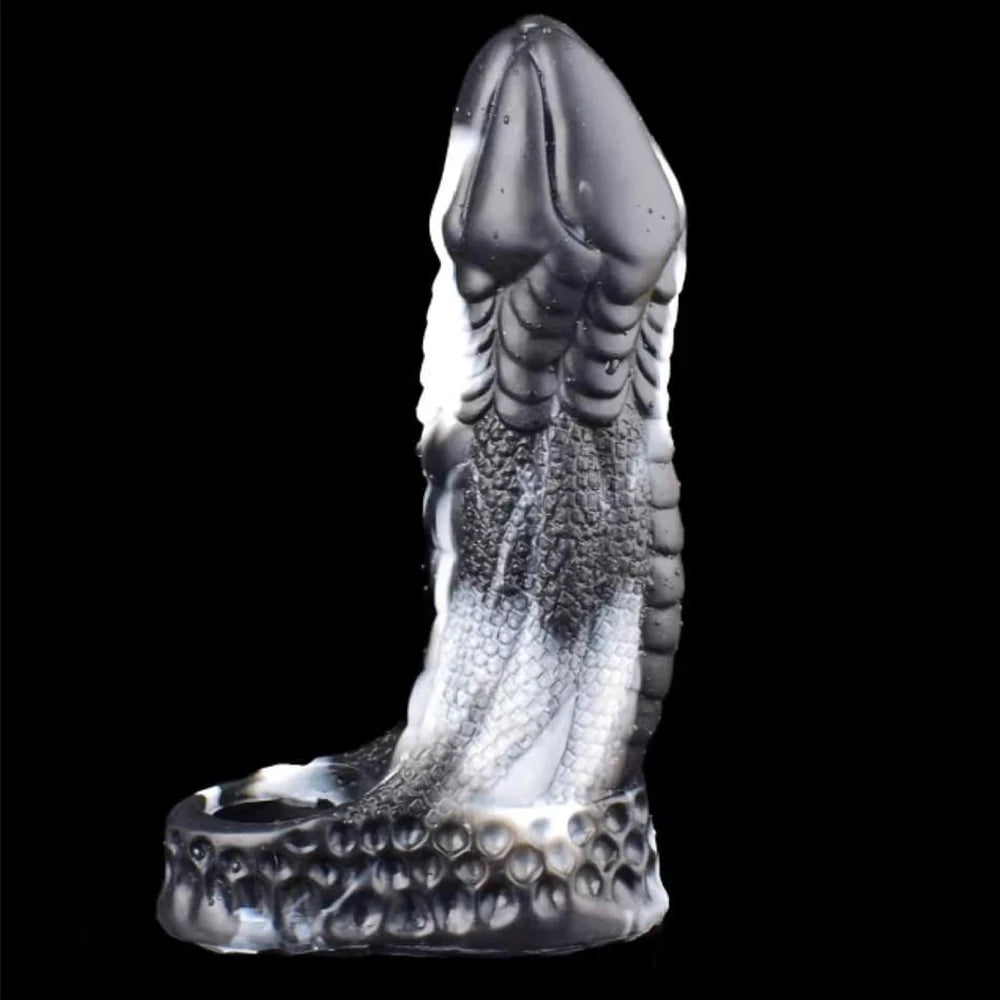 Silicone Dragon Ripple Penis Sleeve with Ring – image 2