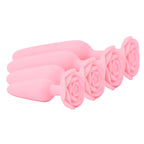 Anal Butt Plug with Rose Base in Silicone – image 3