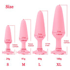 Anal Butt Plug with Rose Base in Silicone – image 4