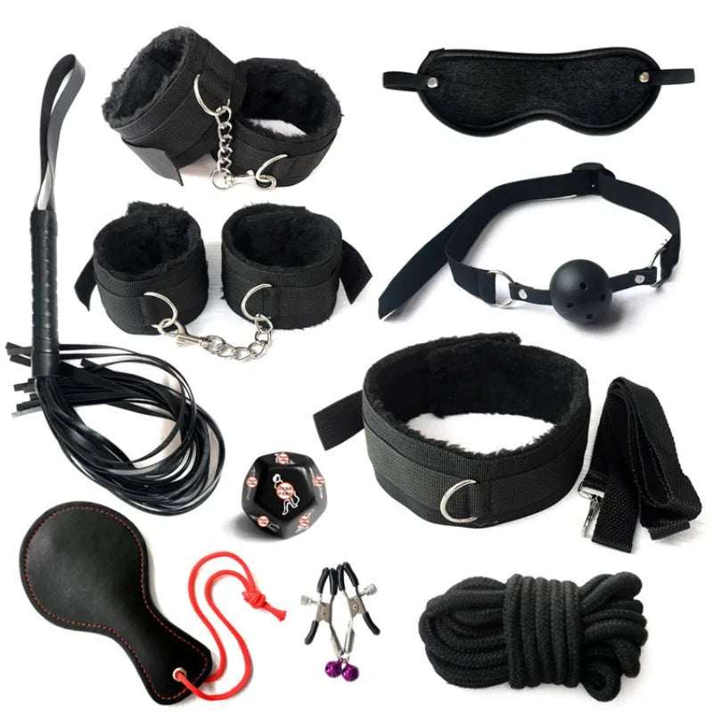 BDSM Bondage Restraint Set with Cuffs, Gag and Rope – image 2