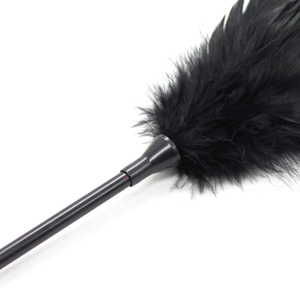 Feather Tickling Whip for BDSM and Bondage Play, 33cm – image 5