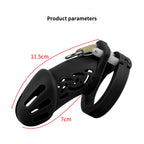 Silicone Male Chastity Cage with 5 Penis Rings – image 4