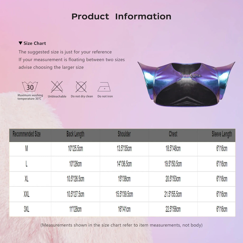 Men's Holographic Shoulder Armor Corset Crop Top – image 5