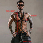 Men's Leather Chest Harness with Adjustable Straps – image 6
