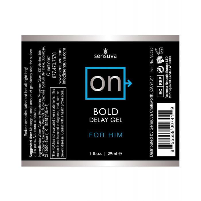 ON for Him Bold Delay Gel – product image 2 – SKU SEN520