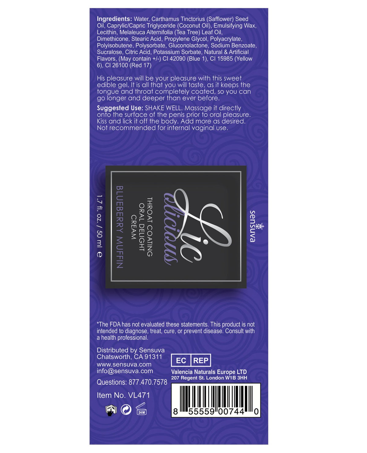 Lic O Licious Oral Delight Cream – product image 2 – SKU SENVL471